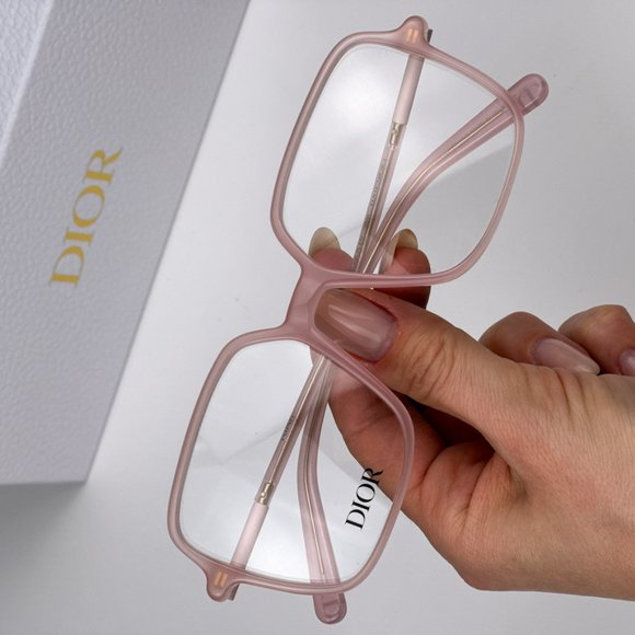 Dior MINI CD O S2I 4000 BRAND NEW Eyeglasses Pink Nude Women Square - Picture 4 of 16